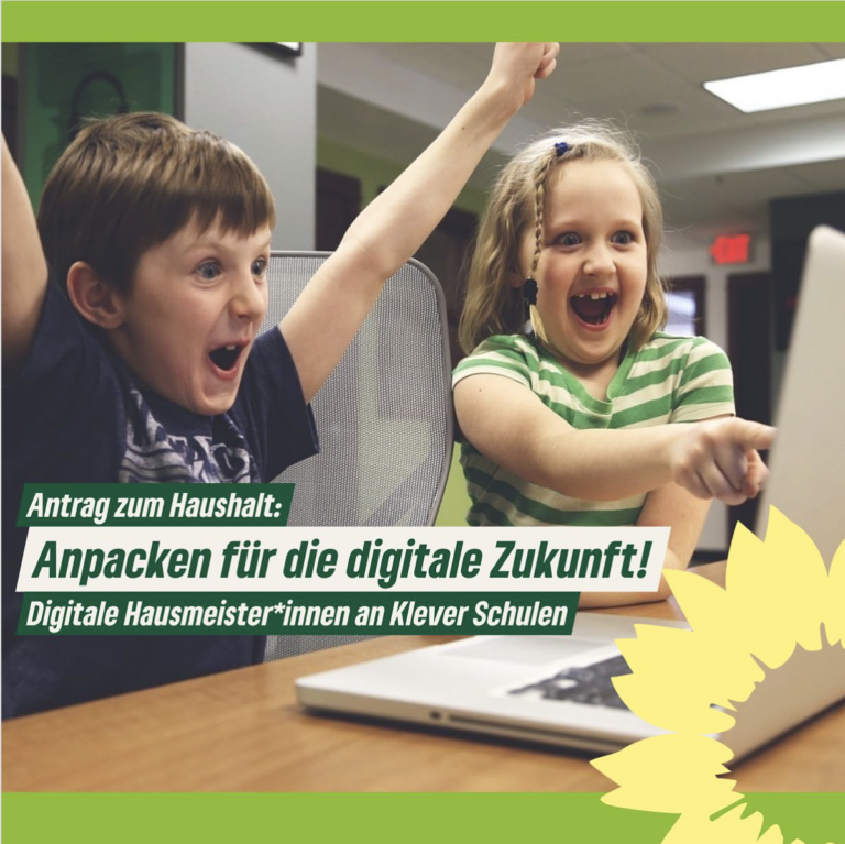 Grüner Antrag zum Haushalt 2024:Digitale Hausmeister:innen an Schulen in städtischer Trägerschaft!